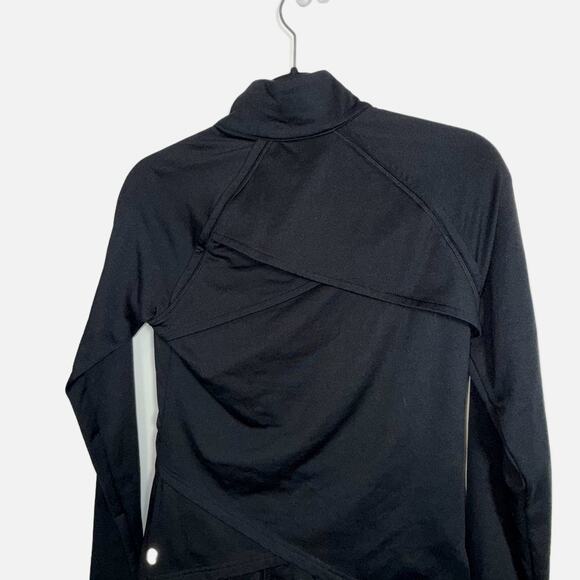 Fabletics Kimmy Mock Neck Jacket Women’s XS Black Zip Front Long Sleeve Active - Picture 8 of 14